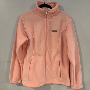 COLUMBIA pink fleece sweater size Large